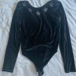 Victoria’s Secret bodysuit velvet M green